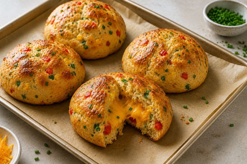 Cheddar & Chive Breakfast Buns