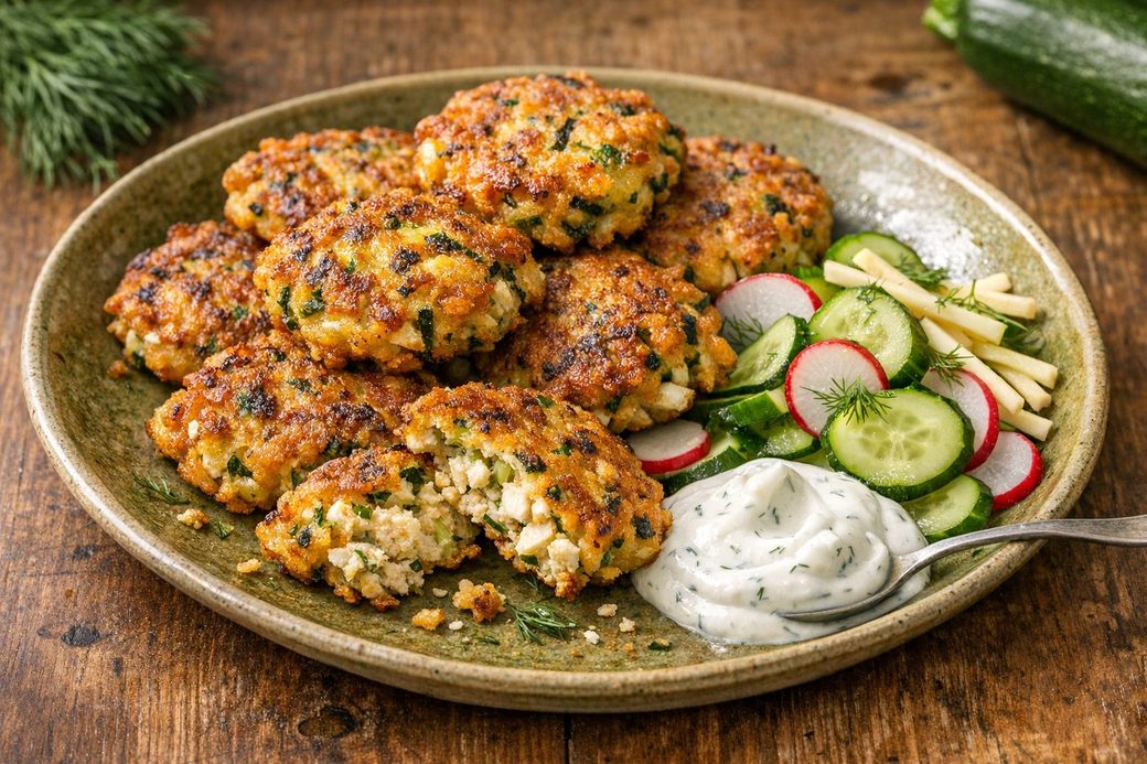 Crisp Chicken & Zucchini Fritters
