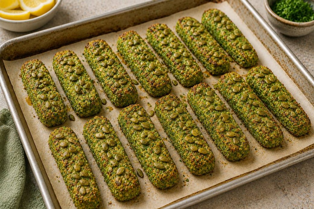 Crisp Green Pea & Herb Sticks