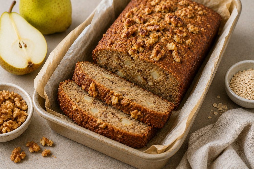Damp Pear & Walnut Loaf