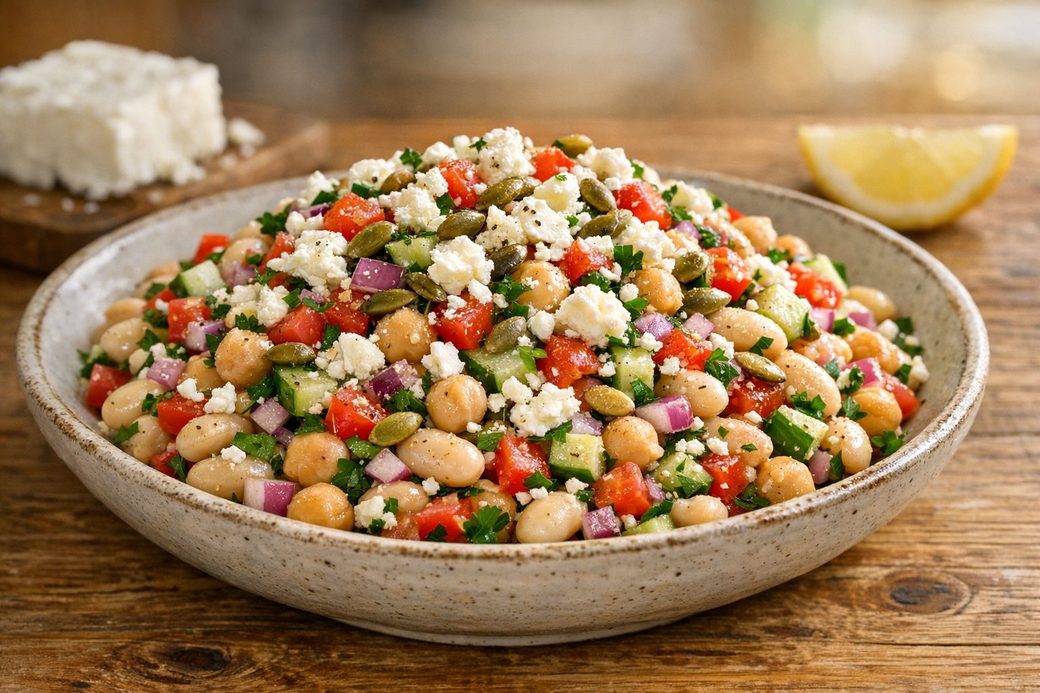 Dense Bean Salad with Feta