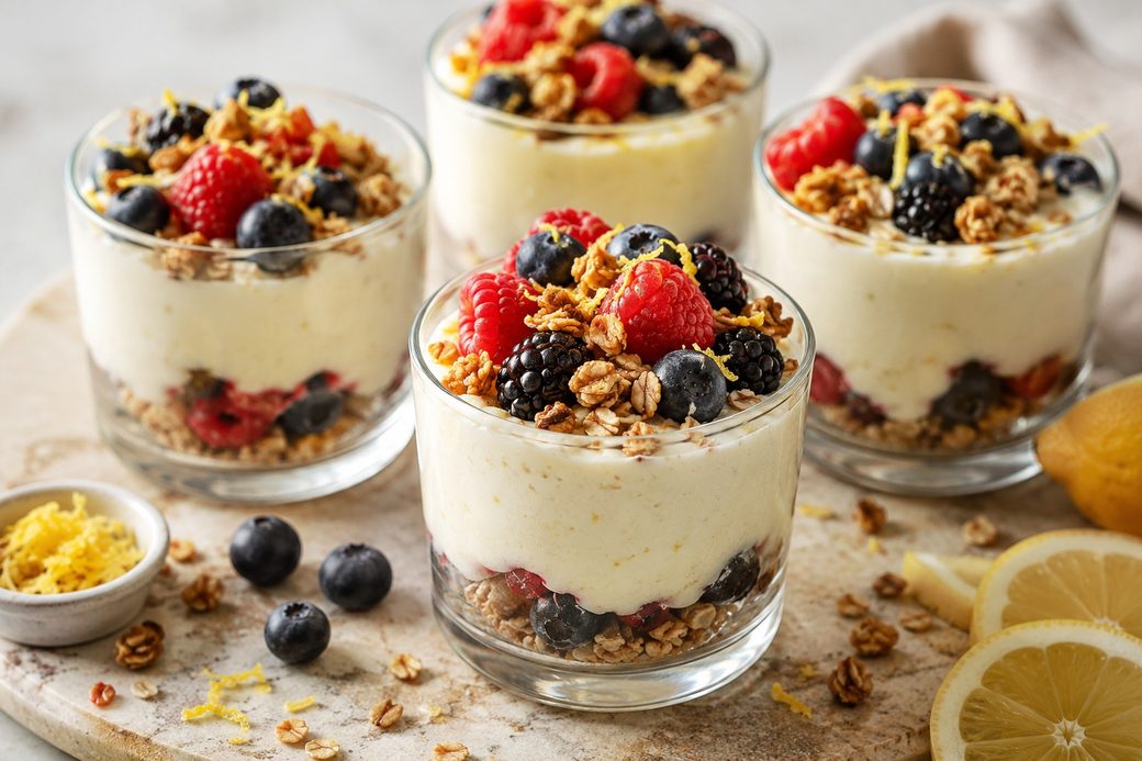 Lemon Cheesecake Glasses
