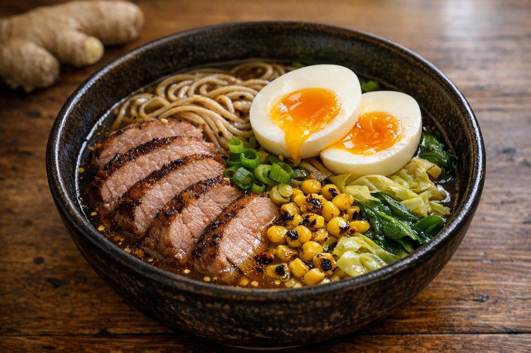 Pork & Sweetcorn Miso Ramen