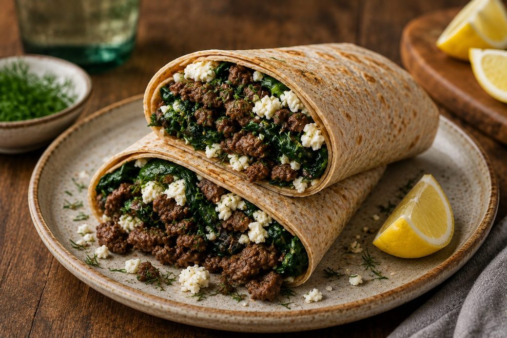 Spiced Beef & Melting Feta Wrap
