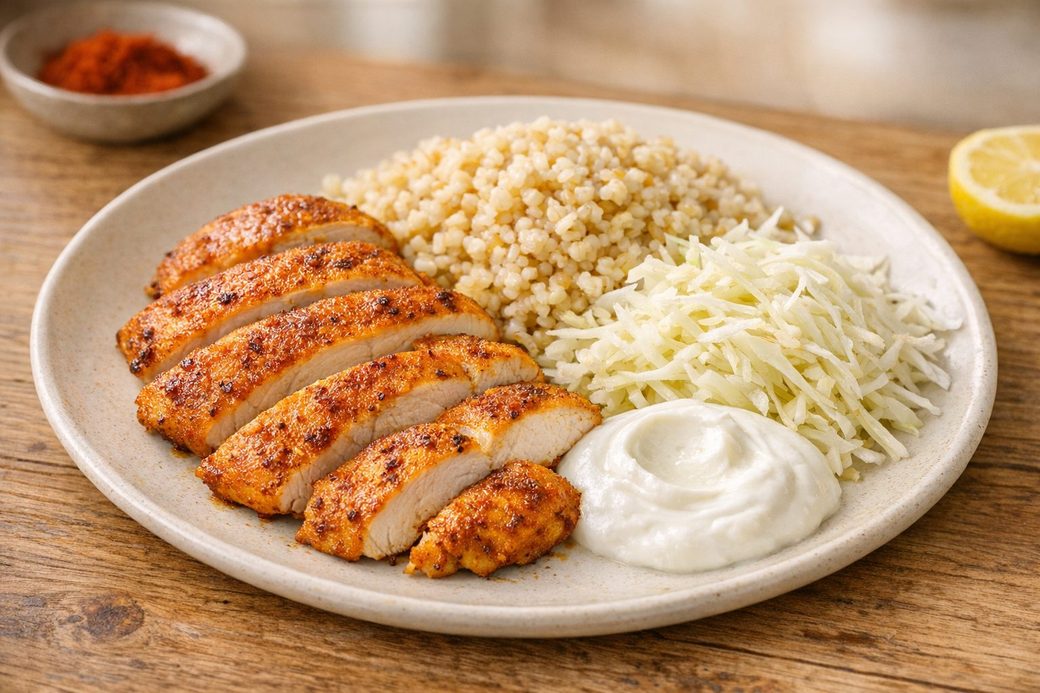 Spiced Chicken & Bulgur Plate
